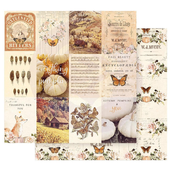 Prima Marketing, Autumn Sunset Double-Sided Cardstock 12"X12", Pumpkins & You