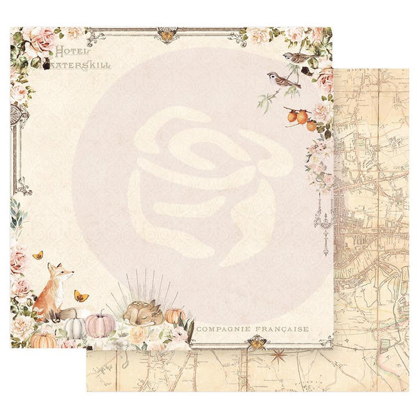 Prima Marketing, Autumn Sunset Collection, Double-Sided Cardstock 12"X12", Falling Leaves