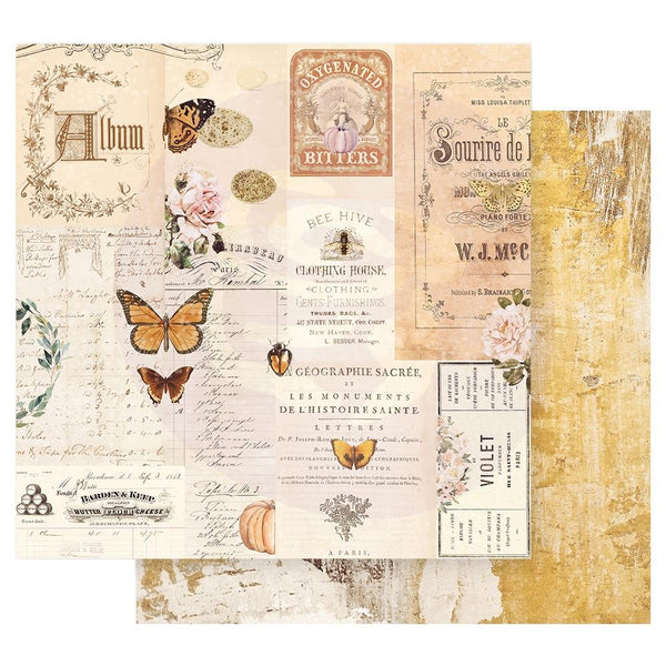 Prima Marketing, Autumn Sunset Collection, Double-Sided Cardstock 12"X12", Autumn Memories