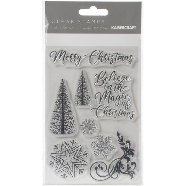 Kaisercraft Clear Stamp 6"X4", Let It Snow
