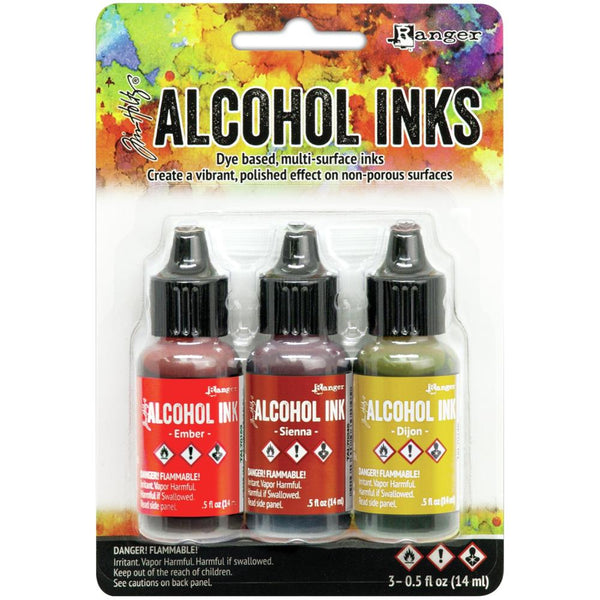 Tim Holtz Alcohol Ink .5oz 3/Pkg (Dijon, Ember & Sienna)