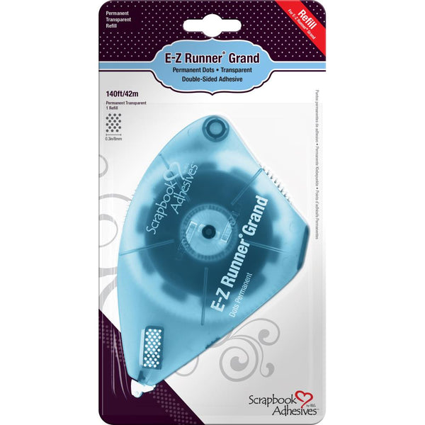 Scrapbook Adhesives E-Z Runner, Grand Refill, 140' Permanent Dots, Transparent