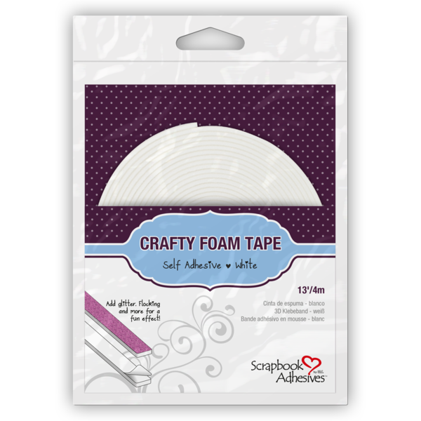 Foam Tape, White 1/2" (4 meter roll) - Scrapbooking Fairies