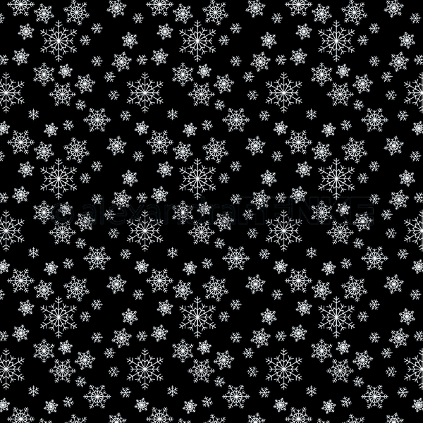 Alexandra Renke, Design Paper 12"X12", Snowflakes on Jet Black Background