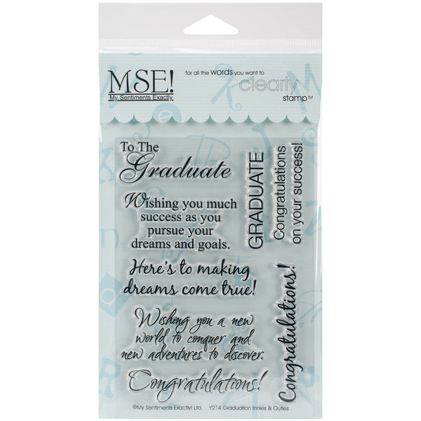 My Sentiments Exactly Clear Stamps 4"X6" Sheet, Graduation - Scrapbooking Fairies
