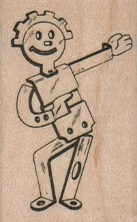 Wooden Stamp, Robot Dancing
