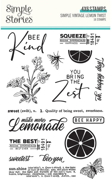 Simple Stories, Simple Vintage Lemon Twist, Photopolymer Clear Stamps