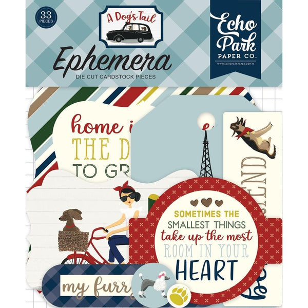 Echo Park, Ephemera Die Cut Cardstock, 33/Pkg Icons, A Dog's Tail