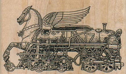 Wooden Stamp, Horse Train