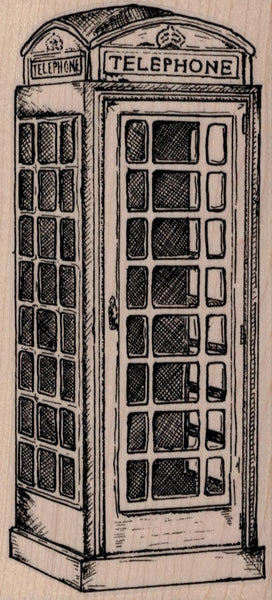 Wooden Stamp, London Telephone Booth
