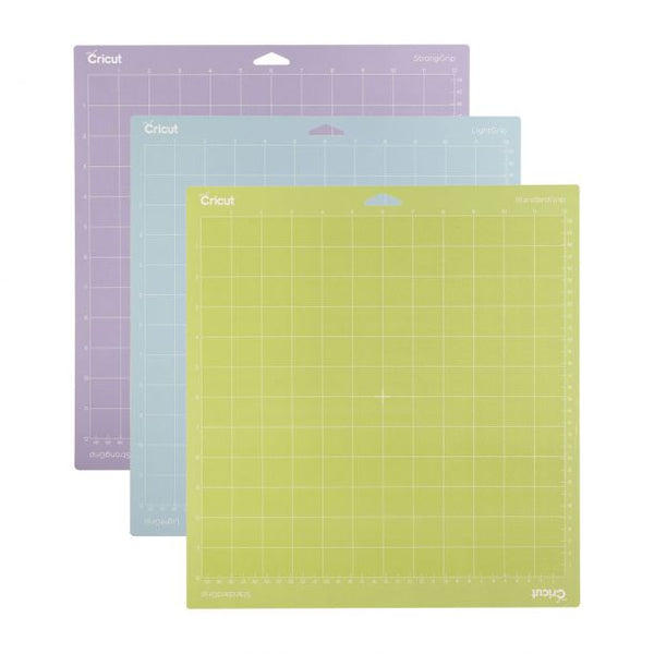 Cricut Adhesive Back Cutting Mats 12"X12" 3/Pkg, Variety Pack (Green, Blue & Purple)