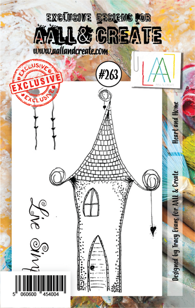 AALL & Create, #263, Heart and Home, A7 Clear Stamp, Designed by Tracy Evans