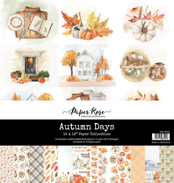 Paper Rose, Cozy Autumn Day, 12X12 Paper Collection, Autumn Days