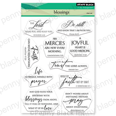 Penny Black Clear Stamps, 5"x6.5", Blessings