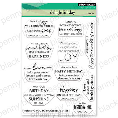 Penny Black Clear Stamps, 5"x6.5", Delightful Day