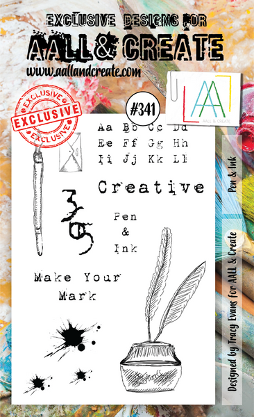AALL & Create, Pen & Ink, A6 Clear Stamp, #341
