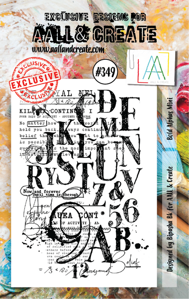 AALL & Create, Bold Alphas Mini, A7 Clear Stamp, #349