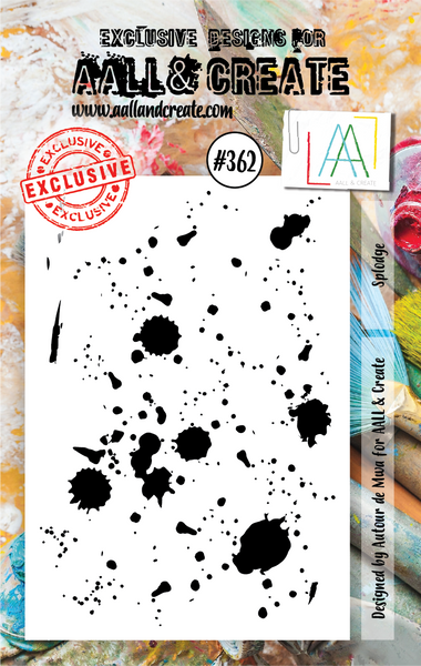 AALL & Create, #362, Splodge, A7 Clear Stamp, Designed by Autour de Mwa