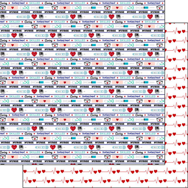 12"x12" Double-Sided Nurse/RN/LPN Image Cardstock