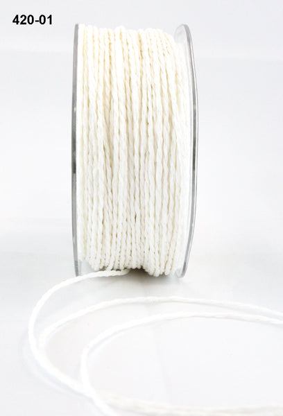 Paper Cord Ribbon,  White - Scrapbooking Fairies