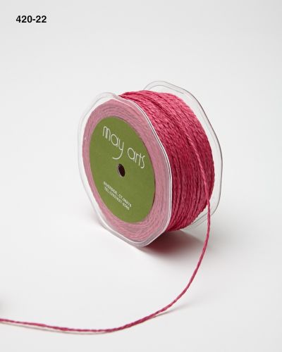 Jute Trim, Berry (Sold by the Yard)