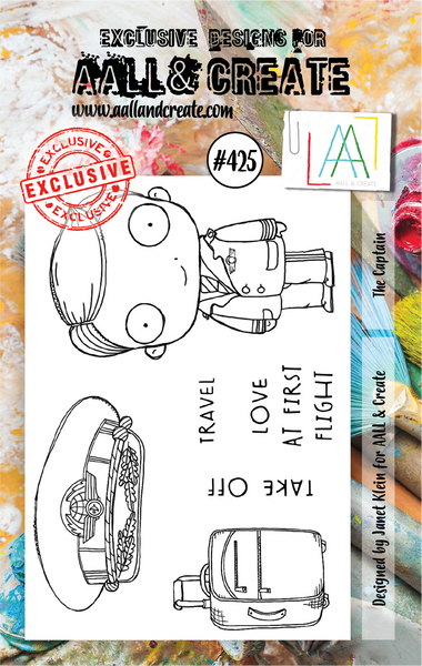 AALL & Create, #425, The Captain, A7 Clear Stamp, Designed by Janet Klein