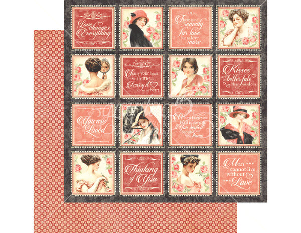 Graphic 45, Mon Amour Collection, Double-Sided Cardstock 12"X12", Forever Mine