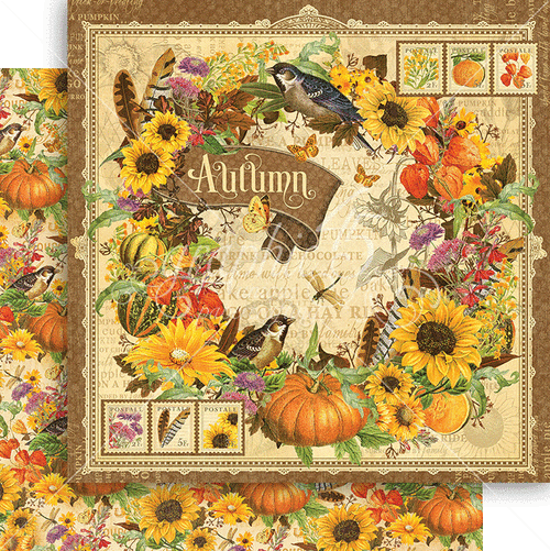 Graphic 45, Seasons Collection, Double-Sided Cardstock 12"X12", Autumn