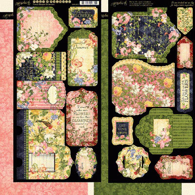 Graphic 45, Floral Shoppe Collection, Tags & Pockets