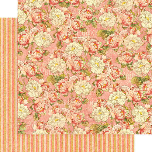 Graphic 45, Princess Double-Sided Cardstock 12"X12", Roses for Royalty