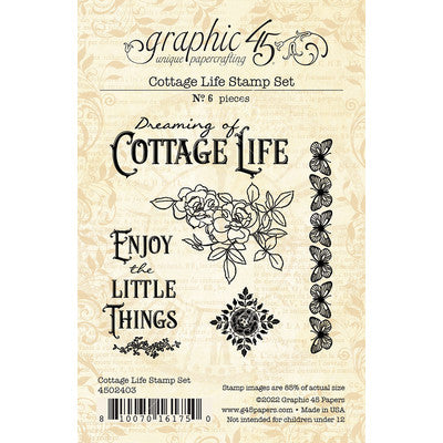 Graphic 45, Cottage Life, Stamp Set