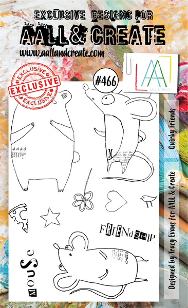 AALL & Create, Quirky Friends, Clear Stamps, Designed by Tracy Evans #466