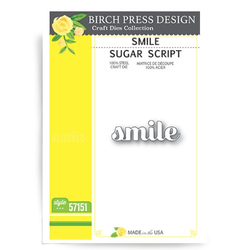 Birch Press Design, Die, Sugar Script, Smile