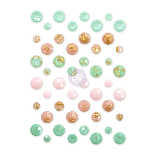 Prima Marketing Say It In Crystals Adhesive Embellishmnents Havana, Assorted Dots, 48/Pkg (#597764)