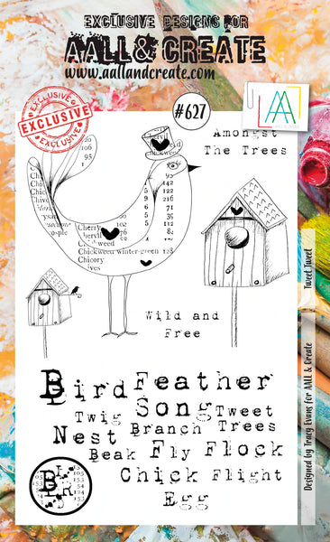 AALL & Create, A6 Clear Stamp by Tracy Evans, Tweet Tweet, #627