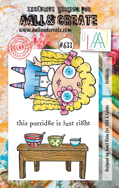 AALL & Create, #633, Goldilocks, A7 Clear Stamp by Janet Klein