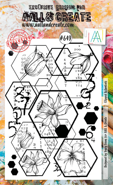 AALL & Create, A6 Clear Stamp by Tracy Evans, Clipped Botanicals, #649