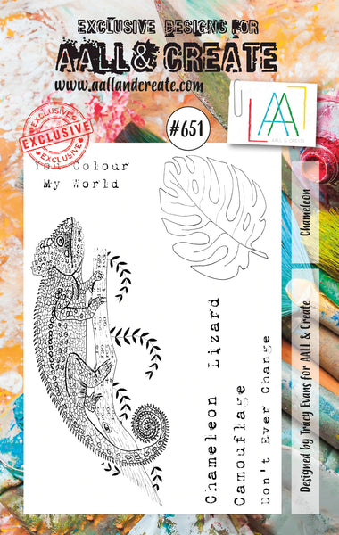 AALL & Create, A7 Clear Stamp by Tracy Evans, Chameleon, #651