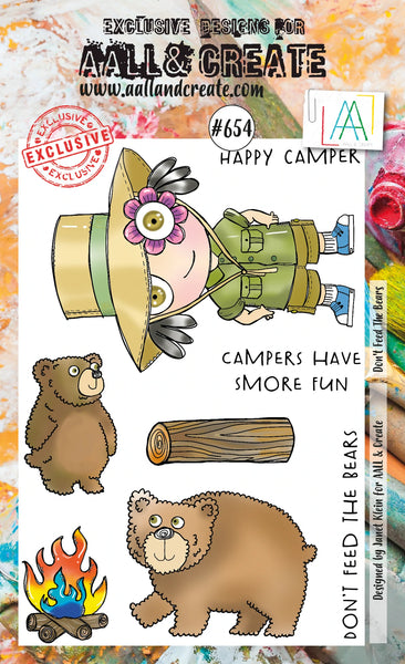 AALL & Create, A6 Clear Stamp by Janet Klein, Don't Feed The Bears, #654