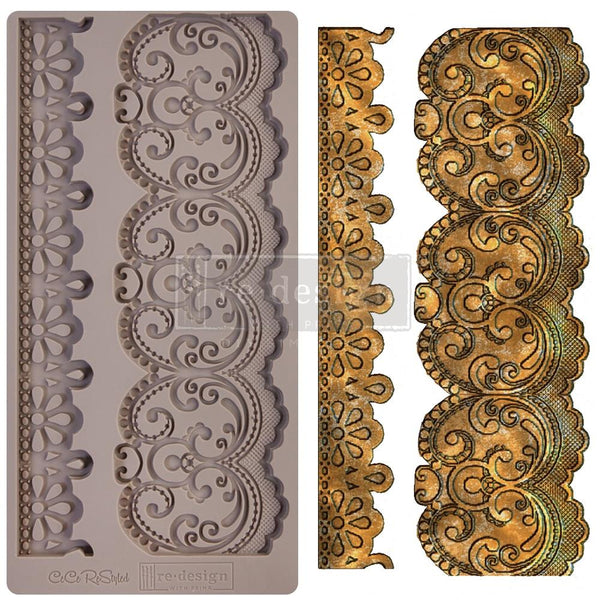Prima Marketing Re-Design Mould 5"X10"X8mm, Border Lace