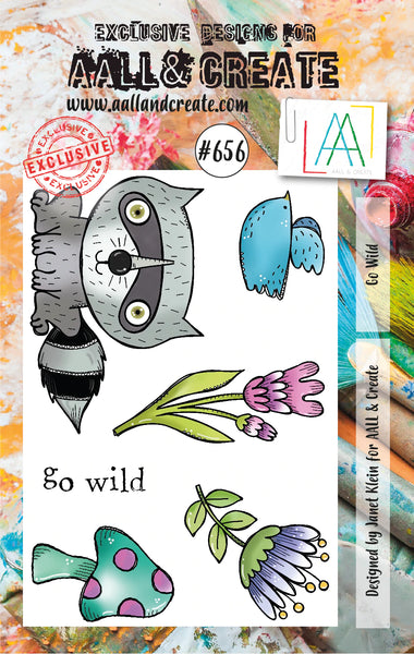 AALL & Create, #656, Go Wild, A7 Clear Stamp by Janet Klein