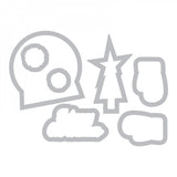 Sizzix Framelits Dies 7/Pkg With Cling Stamps, Mittens & Snowglobe