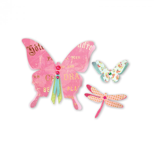 Sizzix Sizzlits Die By Brenda Walton 4.5"X5.25", Flights Of Fancy