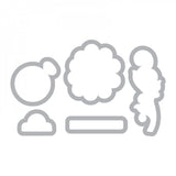 Sizzix Framelits Dies 5/Pkg W/Clear Stamps By Echo Park, For The Record 2; Tailored #2