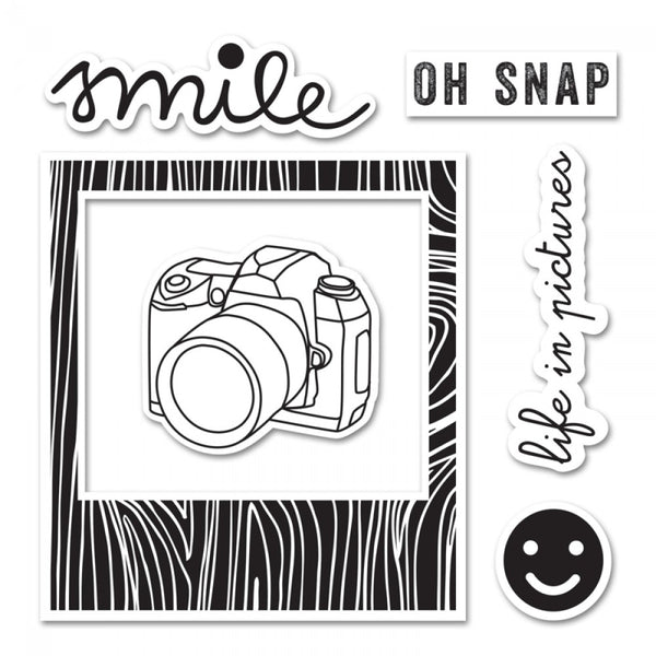 Sizzix Framelits Die Set 6PK w/Stamps - Click Click