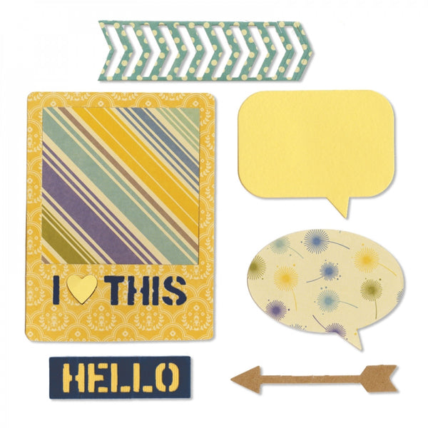 Sizzix Thinlits Dies 6/Pkg By Jillibean Soup, I (Heart) This