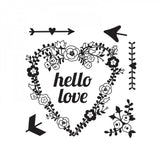 Sizzix, Framelits Dies W/Clear Stamps by Jen Long, 7/Pkg, Hello Love