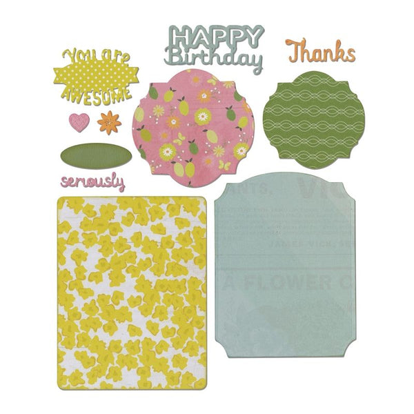 Sizzix - Rachael Bright, Thinlits Dies 12/Pkg, Card, Basics