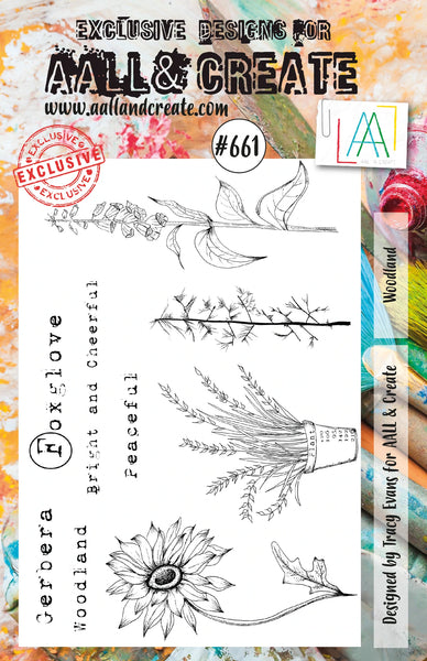 AALL & Create, A5 Clear Stamp by Tracy Evans, Woodland, #661
