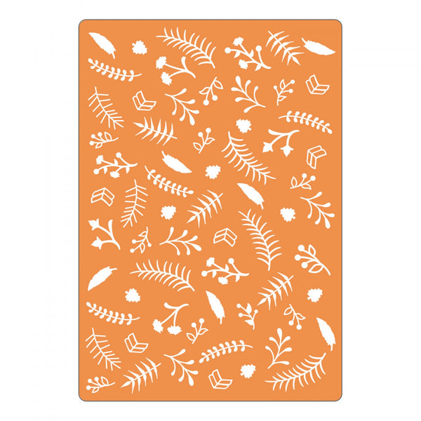 Sizzix, Textured Impressions Embossing Folder - Botanical (Retired)
